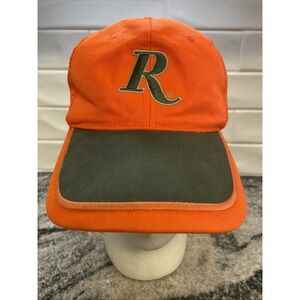 Vintage Remington Hat Snapback Mens Orange Logo Embroidered Fishing Hunting